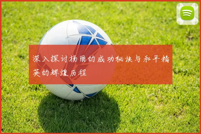 深入探讨杨丽的成功秘诀与和平精英的辉煌历程