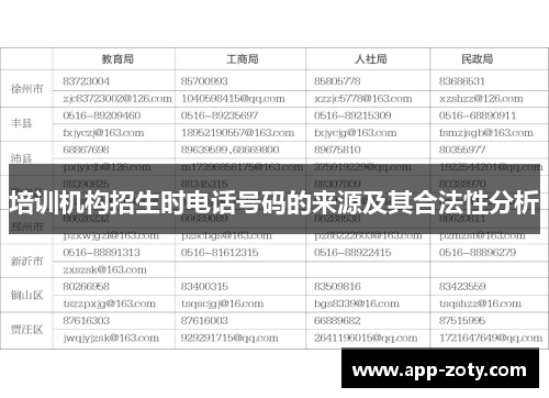 培训机构招生时电话号码的来源及其合法性分析